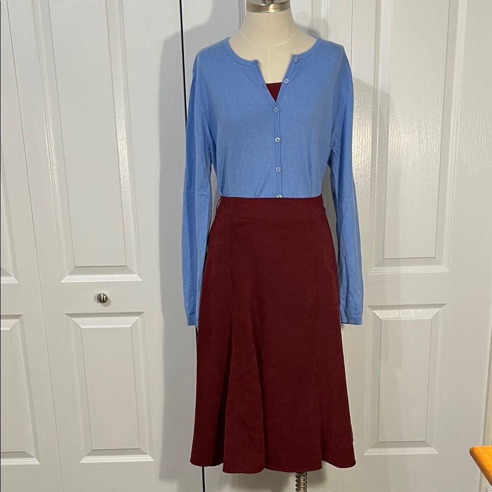 Dress Barn burgundy flared skirt